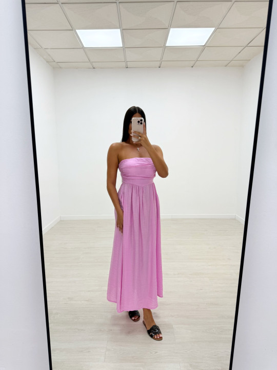 VESTIDO LARGO PALABRA DE HONOR ROSA VESTIDO LARGO PALABRA DE HONOR ROSA